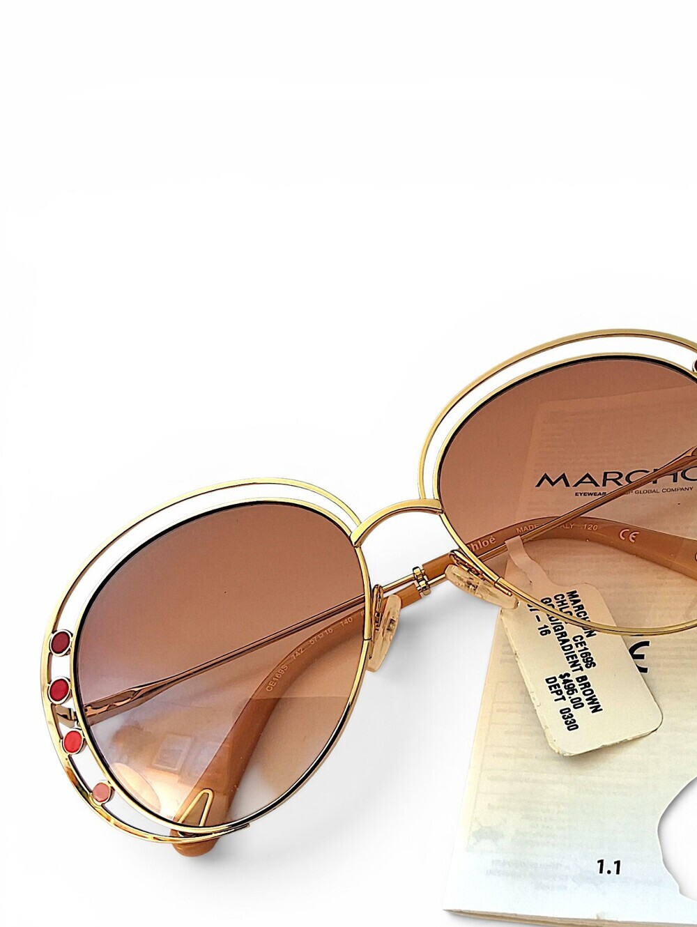 Chloe CE169S Delilah Aviator Sunglasses New w/ Tags + Bonus Case - Picture 2 of 15